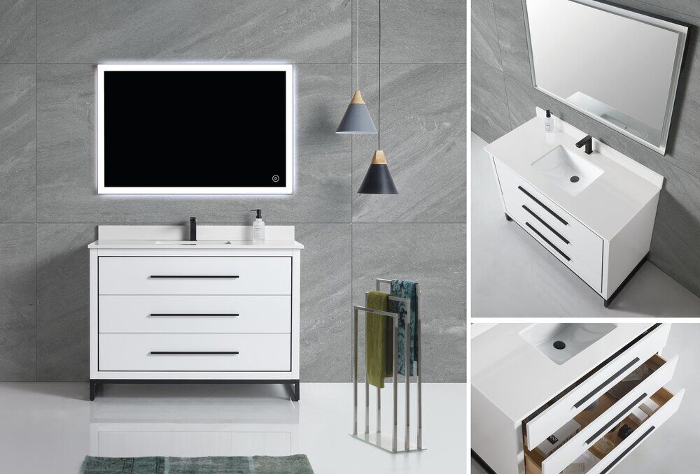 BAGNO ITALIA WINDSOR-30 WHT - Vanity 30" with Quartz Top BAGNO ITALIA WINDSOR-30 WHT - Vanity 30" with Quartz Top