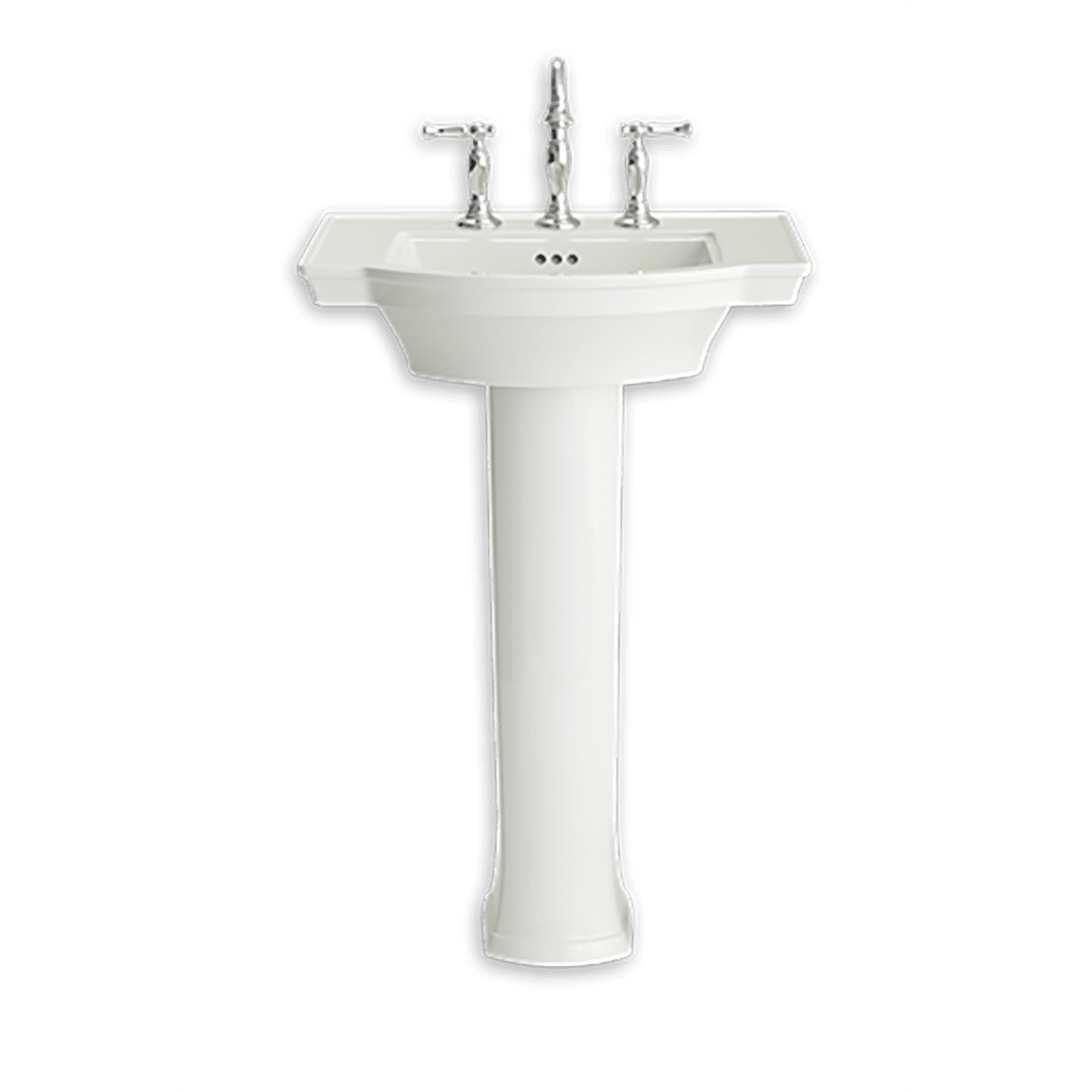 American Standard 0900400.020 - Estate Pedestal + Sink Top Combo 4' White American Standard 0900400.020 - Estate Pedestal + Sink Top Combo 4' White