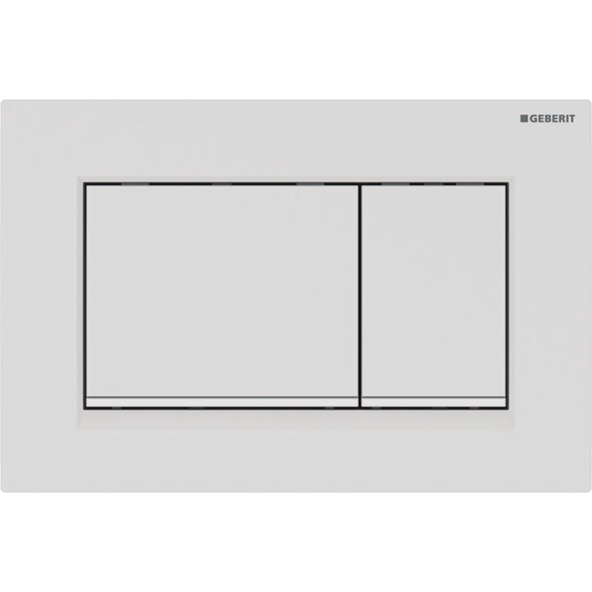Geberit actuator plate Sigma30 for dual flush white matt coated, easy-to-clean coated, white Geberit actuator plate Sigma30 for dual flush white matt coated, easy-to-clean coated, white