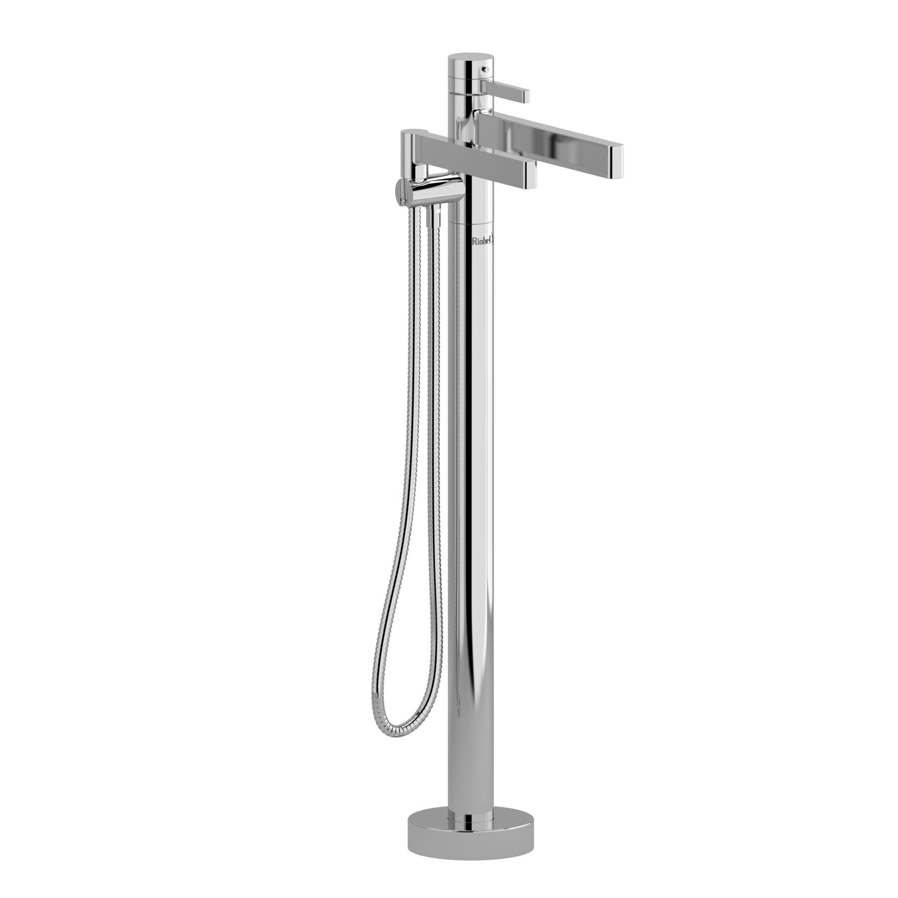 Riobel PX39C - 2-way Type T floor-mount tub filler with hand shower Riobel PX39C - 2-way Type T floor-mount tub filler with hand shower