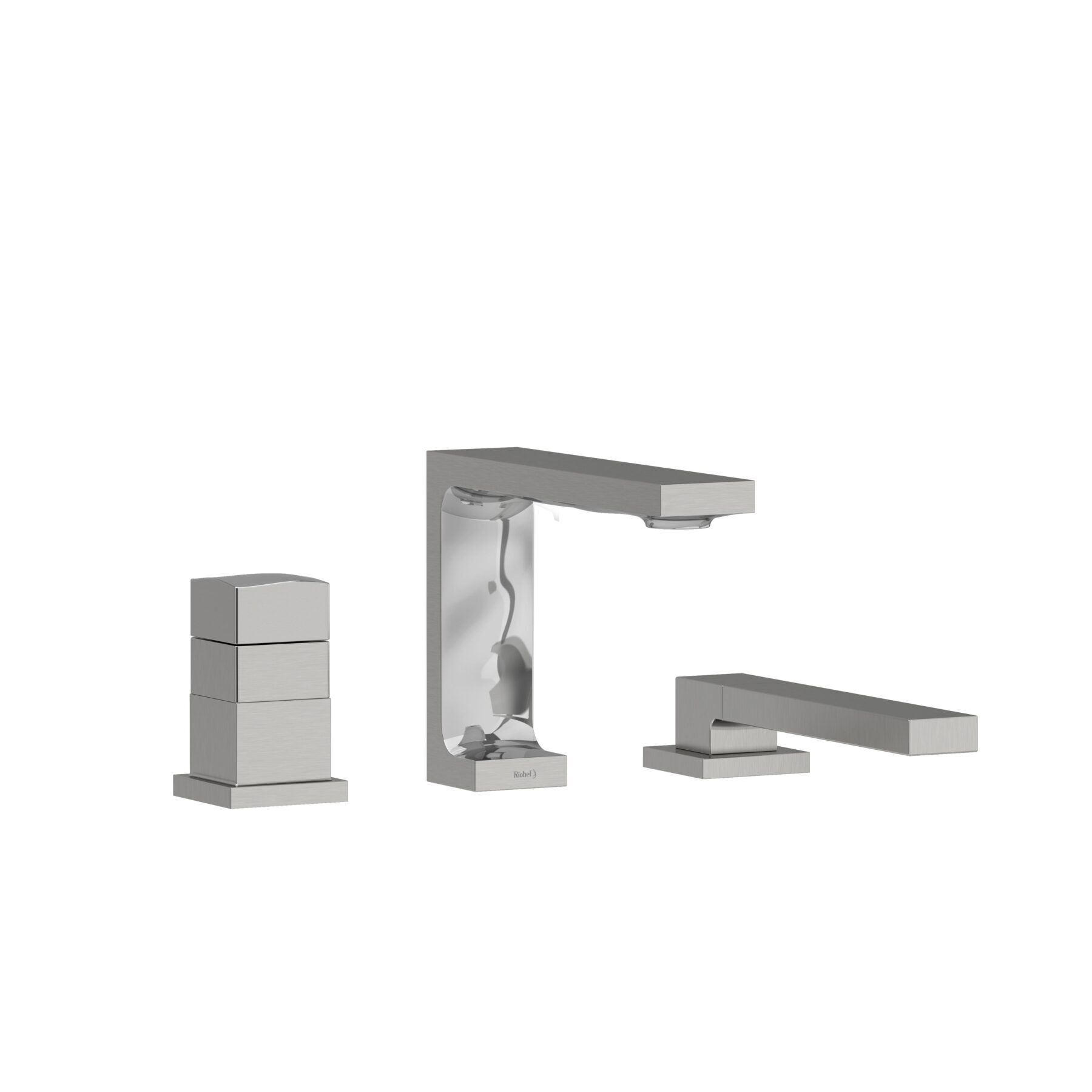 Riobel RF19BC - 2-way 3-piece Type T deck-mount tub filler with hand shower Riobel RF19BC - 2-way 3-piece Type T deck-mount tub filler with hand shower
