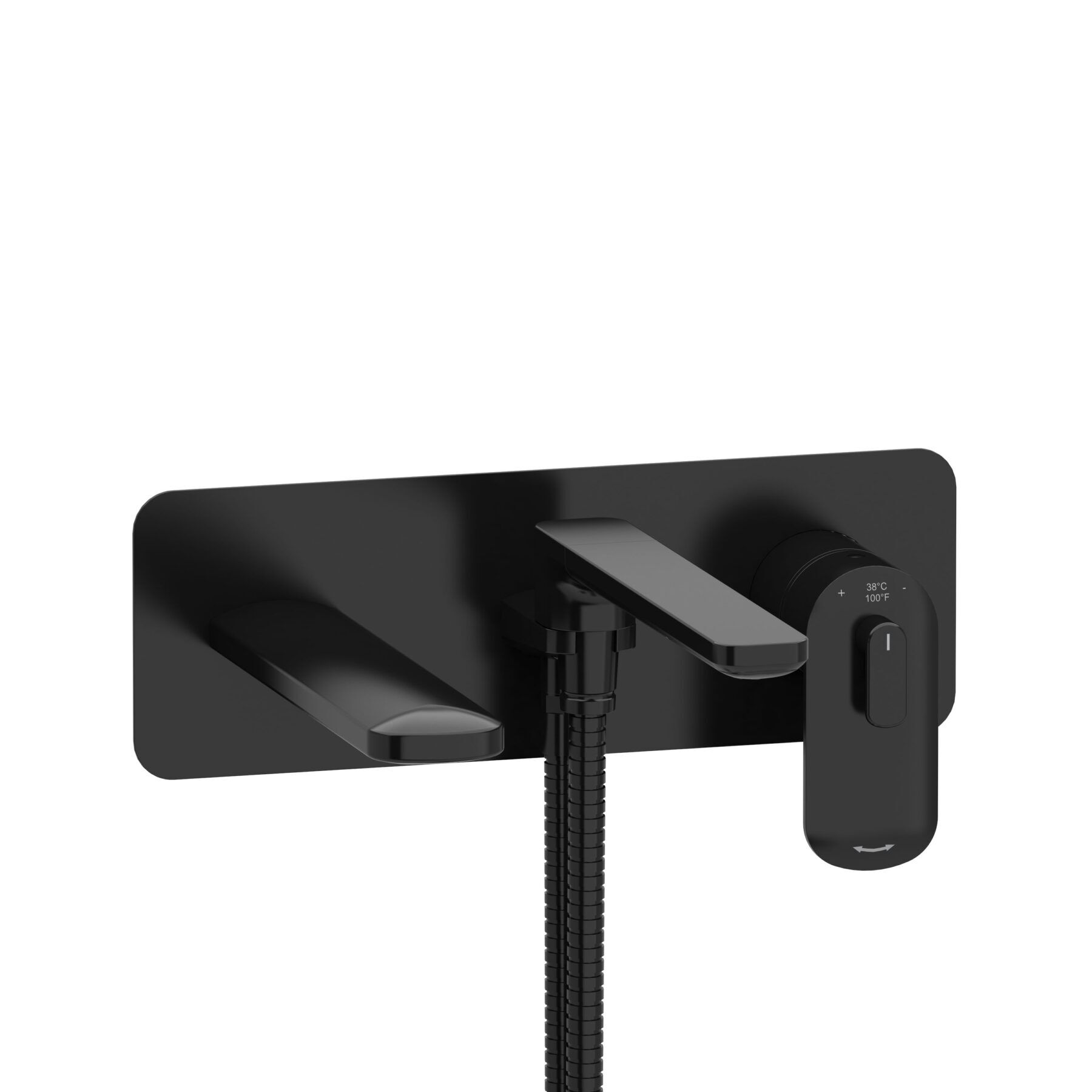 Wall-Mount Type T/P (Thermo/Pressure Balance) Coaxial Tub Filler with Hand Shower EV21BK Wall-Mount Type T/P (Thermo/Pressure Balance) Coaxial Tub Filler with Hand Shower EV21BK