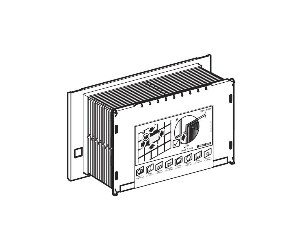 GEBERIT- Protection housing 9cm C/C Sigma-12 GEBERIT- Protection housing 9cm C/C Sigma-12