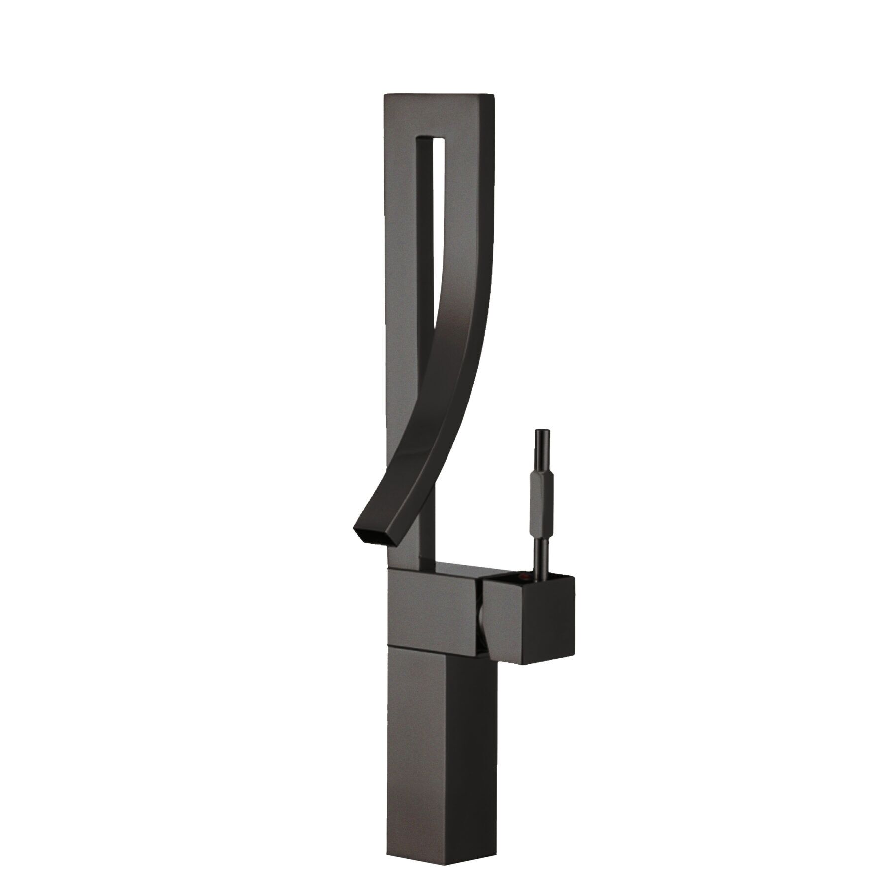 STYLISH - Single Handle Bathroom Faucet for Single Hole Brass Vessel Mixer Tap, Matte Black Finish STYLISH - Single Handle Bathroom Faucet for Single Hole Brass Vessel Mixer Tap, Matte Black Finish