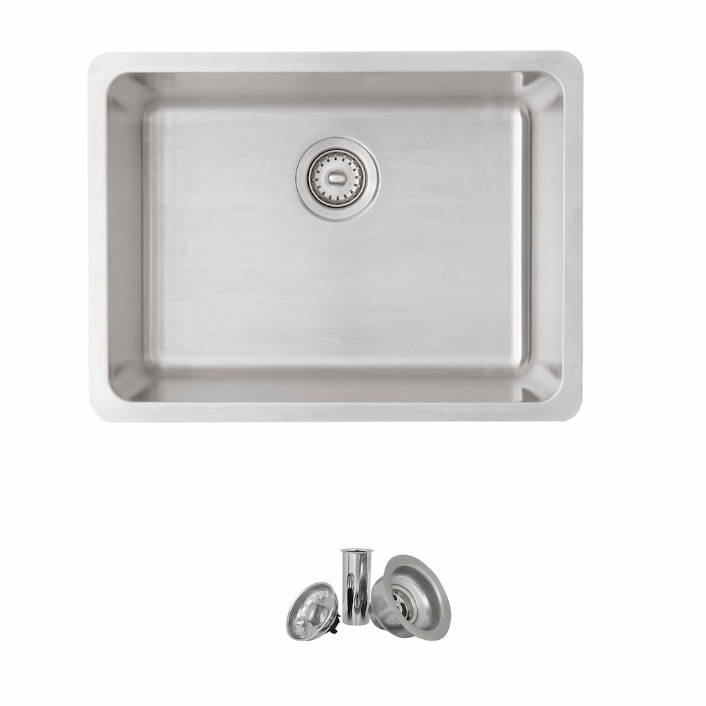 STYLISH 23 inch Single Bowl Undermount and Drop-in Stainless Steel Kitchen Sink STYLISH 23 inch Single Bowl Undermount and Drop-in Stainless Steel Kitchen Sink