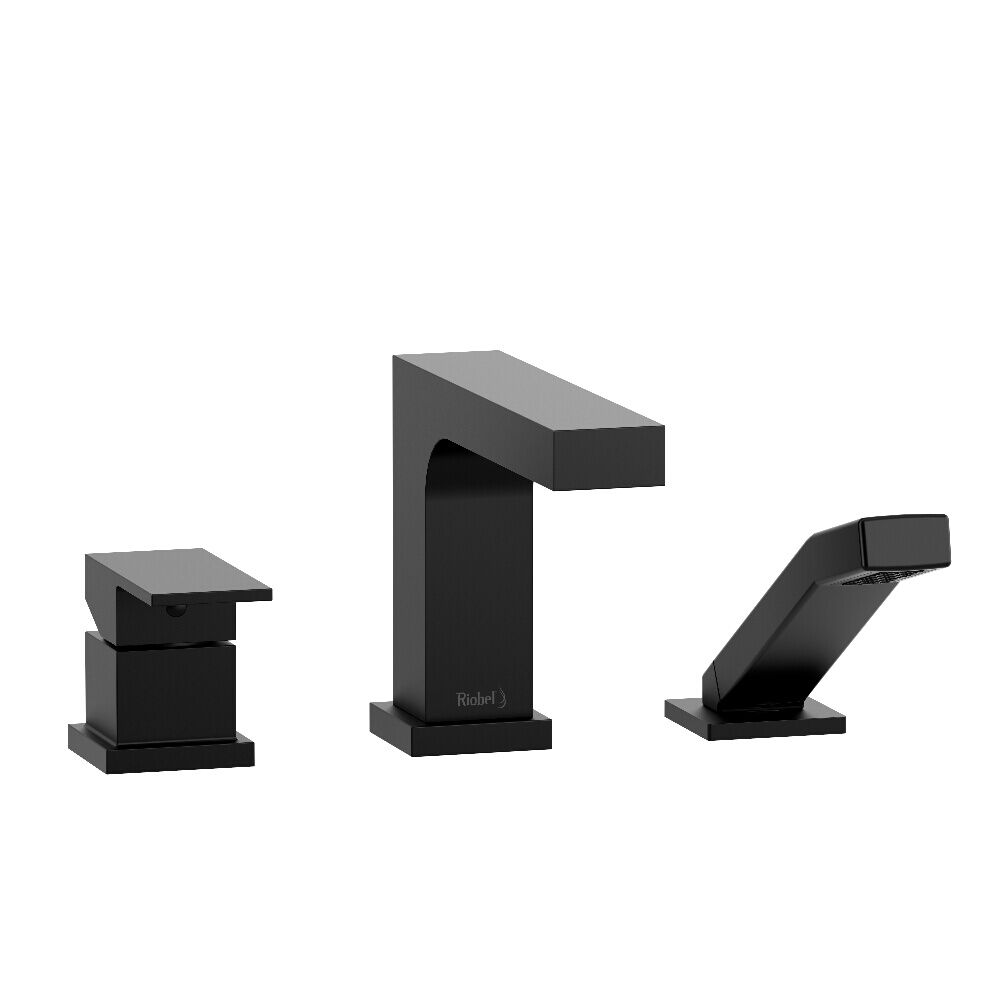 Riobel Pro TQA10BK - 3-Piece Deck-Mount Tub Filler With Handshower Trim Riobel Pro TQA10BK - 3-Piece Deck-Mount Tub Filler With Handshower Trim