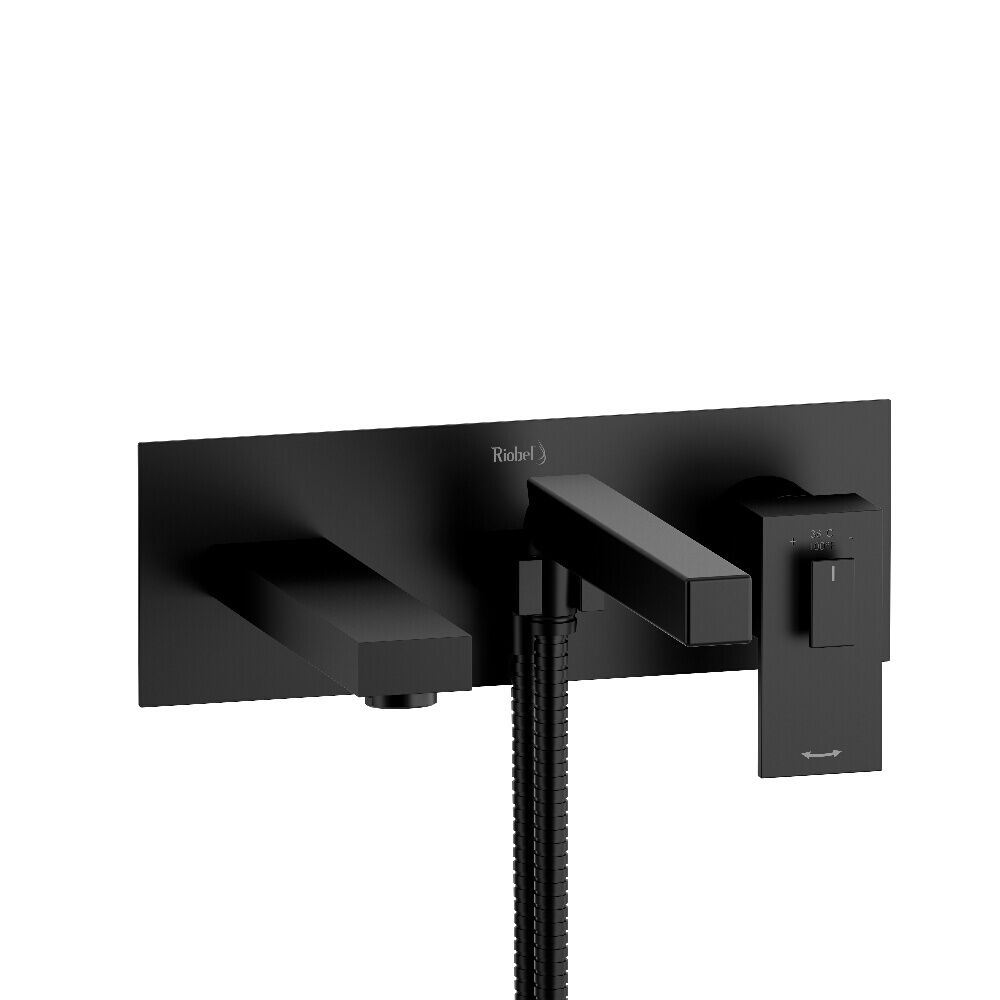 Riobel Pro TQA21BK - Quadrik Wall Mount Tub Filler Trim Riobel Pro TQA21BK - Quadrik Wall Mount Tub Filler Trim
