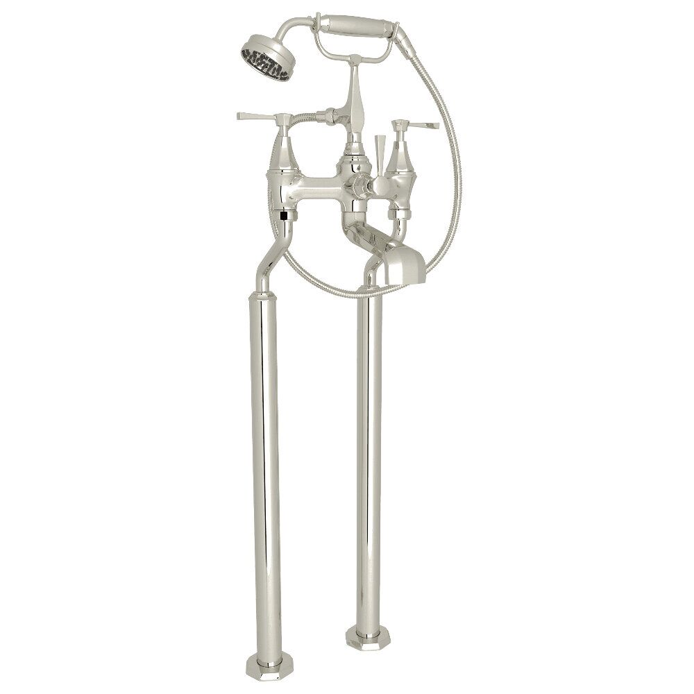 Perrin & Rowe U.3120LS/1-PN - Deco™ Floor Mount Tub Filler Perrin & Rowe U.3120LS/1-PN - Deco™ Floor Mount Tub Filler