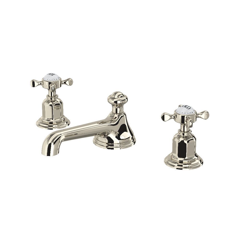Perrin & Rowe U.3706X-PN-2 - Edwardian™ Widespread Lavatory Faucet Perrin & Rowe U.3706X-PN-2 - Edwardian™ Widespread Lavatory Faucet