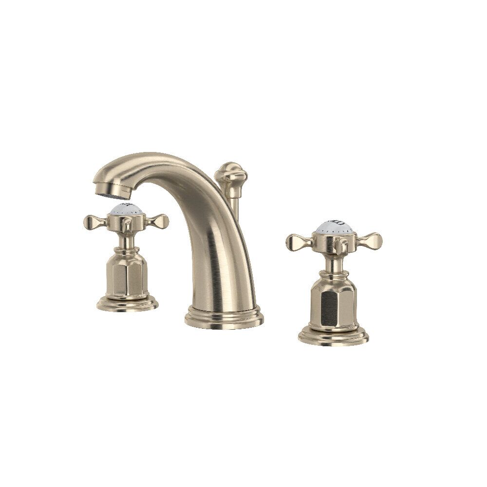 Perrin & Rowe U.3761X-STN-2 - Edwardian™ Widespread Lavatory Faucet Perrin & Rowe U.3761X-STN-2 - Edwardian™ Widespread Lavatory Faucet