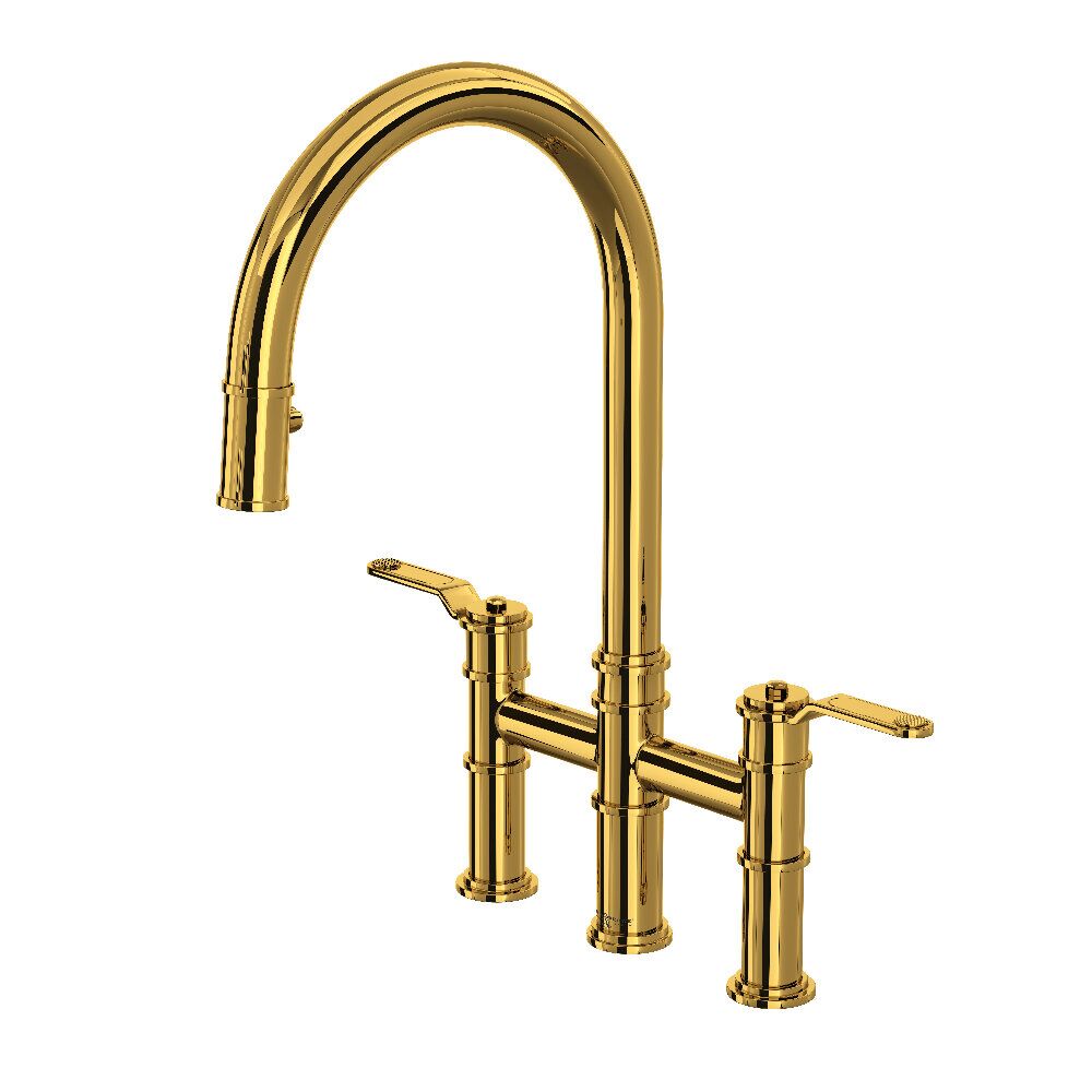 Perrin & Rowe U.4549HT-ULB-2 - Armstrong™ Pull-Down Bridge Kitchen Faucet Perrin & Rowe U.4549HT-ULB-2 - Armstrong™ Pull-Down Bridge Kitchen Faucet