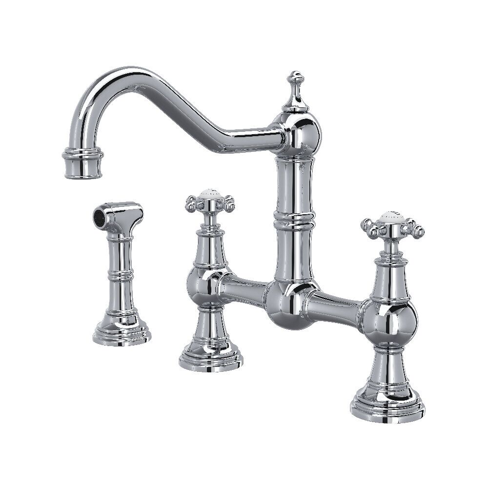 Perrin & Rowe U.4755X-APC-2 - Edwardian™ Bridge Kitchen Faucet Perrin & Rowe U.4755X-APC-2 - Edwardian™ Bridge Kitchen Faucet
