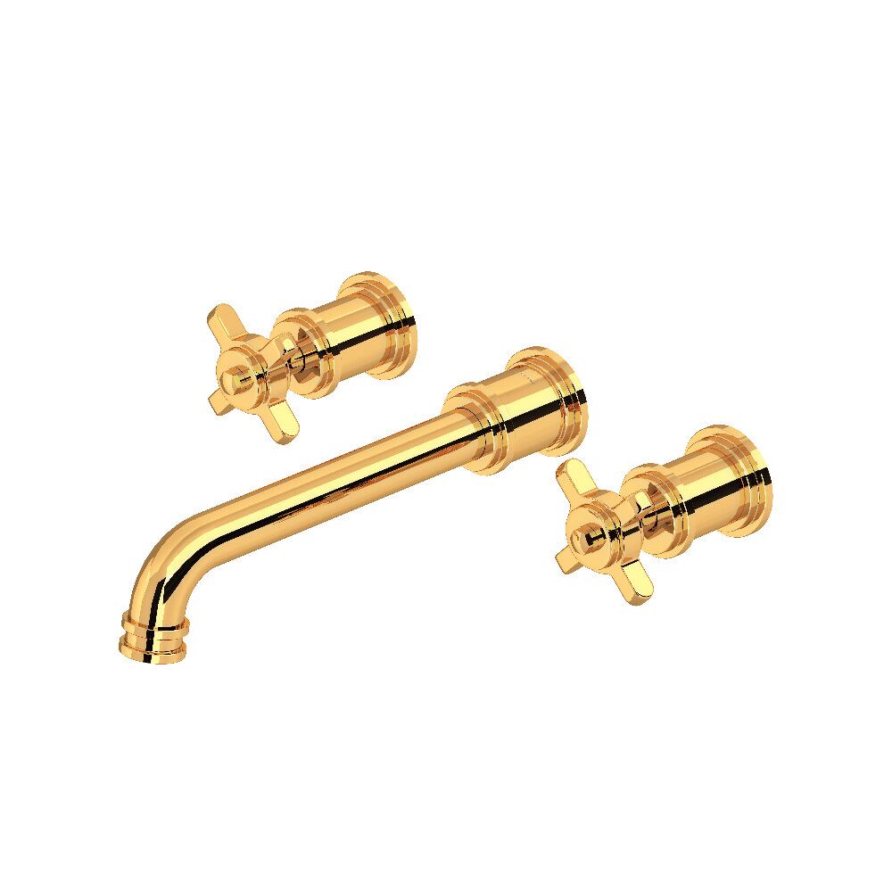 Perrin & Rowe U.TAR08W3XMEG - Armstrong™ Wall Mount Lavatory Faucet Trim Perrin & Rowe U.TAR08W3XMEG - Armstrong™ Wall Mount Lavatory Faucet Trim