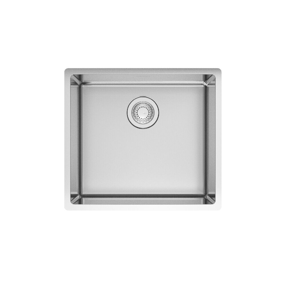 Franke Cube 19.56-in. x 17.75-in. 18 Gauge Stainless Steel Undermount Single Bowl Kitchen Sink - CUX110-19-CA Franke Cube 19.56-in. x 17.75-in. 18 Gauge Stainless Steel Undermount Single Bowl Kitchen Sink - CUX110-19-CA