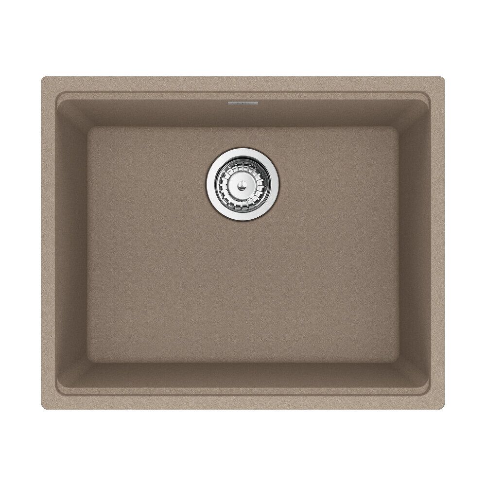 Franke Maris Undermount 21.7-in x 17.8-in Granite Single Bowl Kitchen Sink in Oyster Franke Maris Undermount 21.7-in x 17.8-in Granite Single Bowl Kitchen Sink in Oyster
