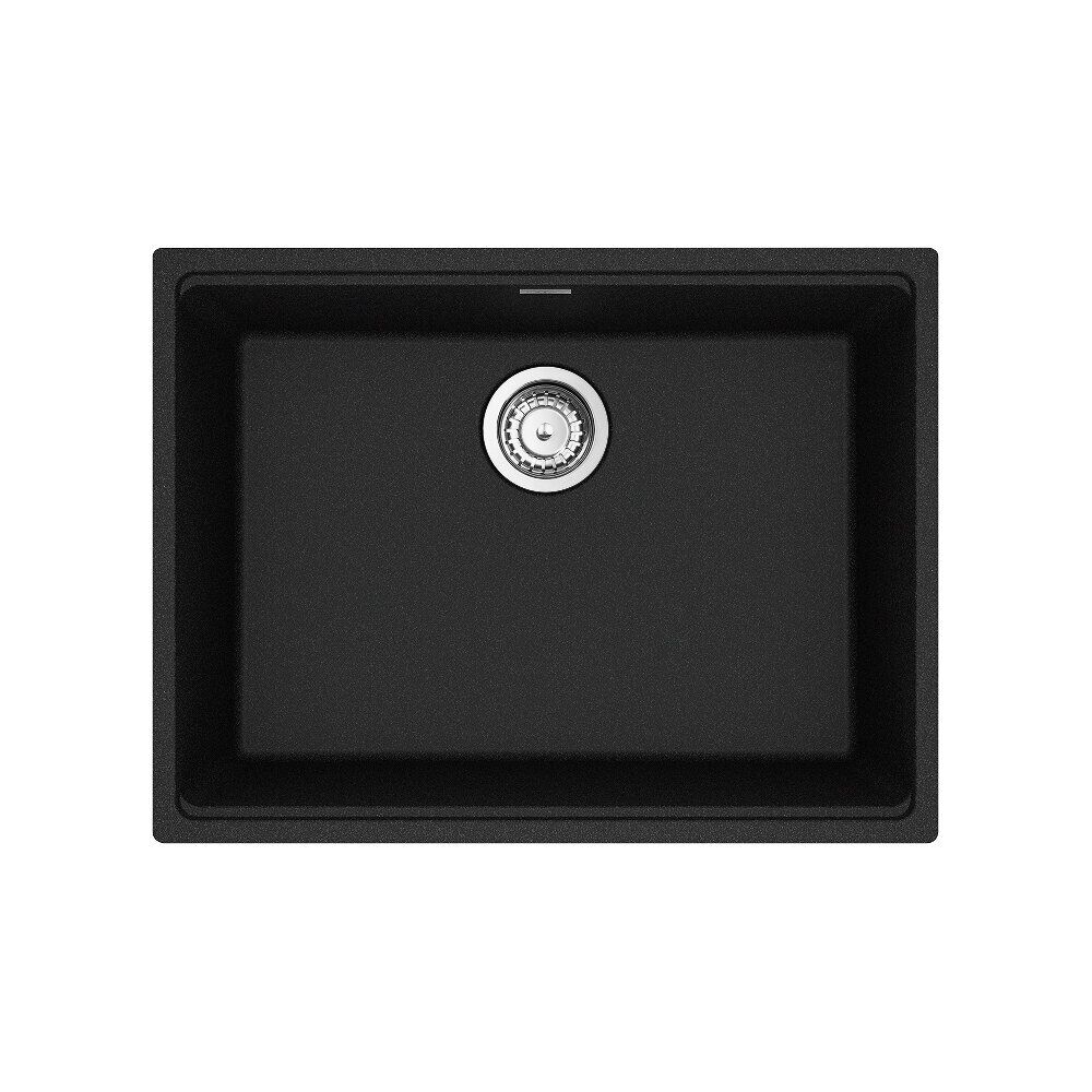Franke Maris Undermount 25-in x 18.94-in Granite Single Bowl Kitchen Sink in Onyx Franke Maris Undermount 25-in x 18.94-in Granite Single Bowl Kitchen Sink in Onyx