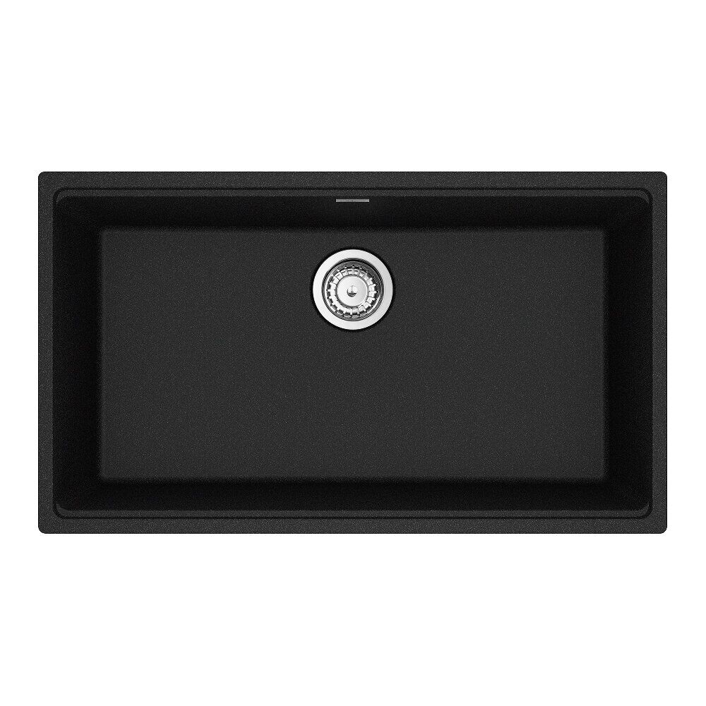 Franke Maris Undermount 31-in x 17.81-in Granite Single Bowl Kitchen Sink in Onyx Franke Maris Undermount 31-in x 17.81-in Granite Single Bowl Kitchen Sink in Onyx