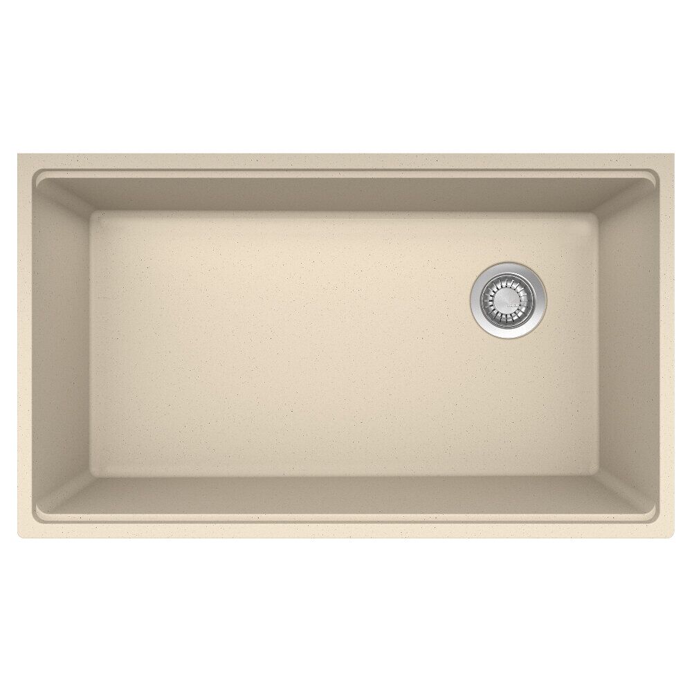 Franke Maris Undermount 33-in x 19.31-in Granite Single Bowl Kitchen Sink in Champagne Franke Maris Undermount 33-in x 19.31-in Granite Single Bowl Kitchen Sink in Champagne