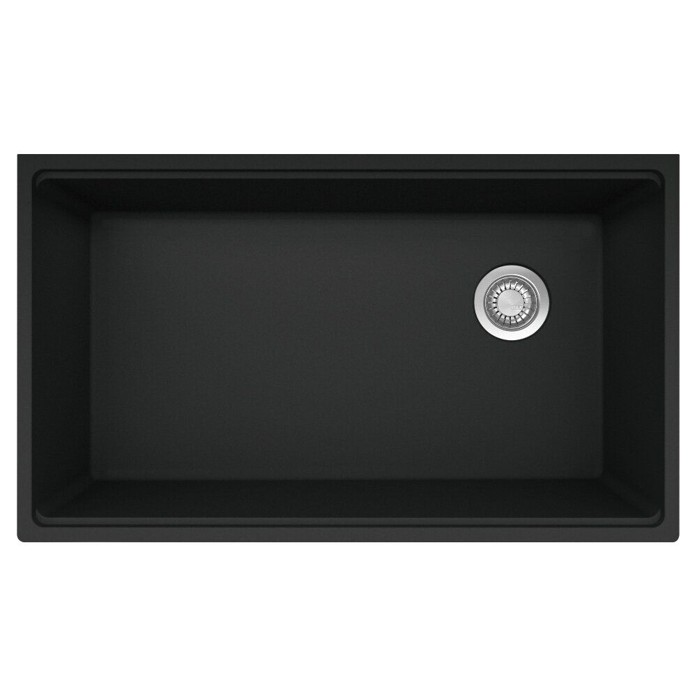 Franke Maris Undermount 33-in x 19.31-in Granite Single Bowl Kitchen Sink in Matte Black Franke Maris Undermount 33-in x 19.31-in Granite Single Bowl Kitchen Sink in Matte Black