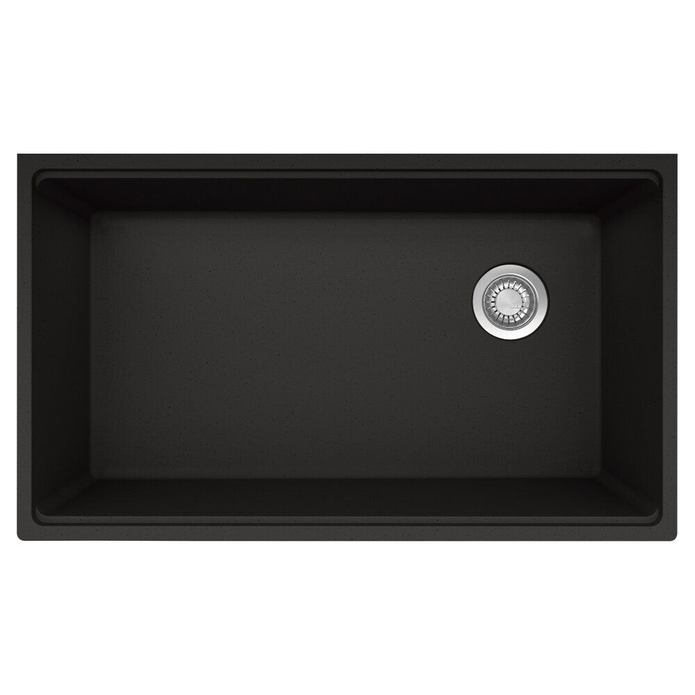 Franke Maris Undermount 33-in x 19.31-in Granite Single Bowl Kitchen Sink in Onyx Franke Maris Undermount 33-in x 19.31-in Granite Single Bowl Kitchen Sink in Onyx