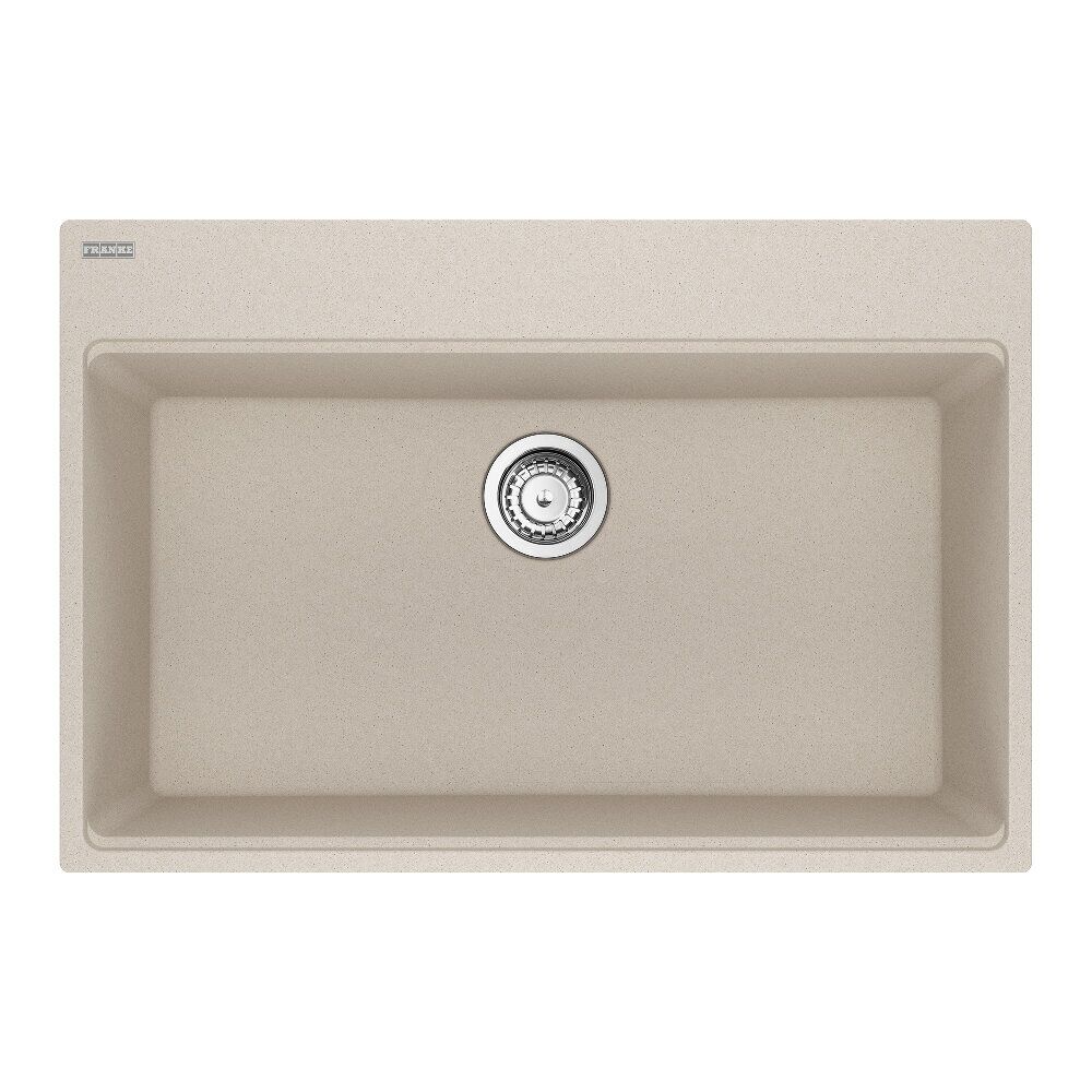 Franke Maris Topmount 33-in x 22-in Granite Single Bowl Kitchen Sink in Champagne Franke Maris Topmount 33-in x 22-in Granite Single Bowl Kitchen Sink in Champagne