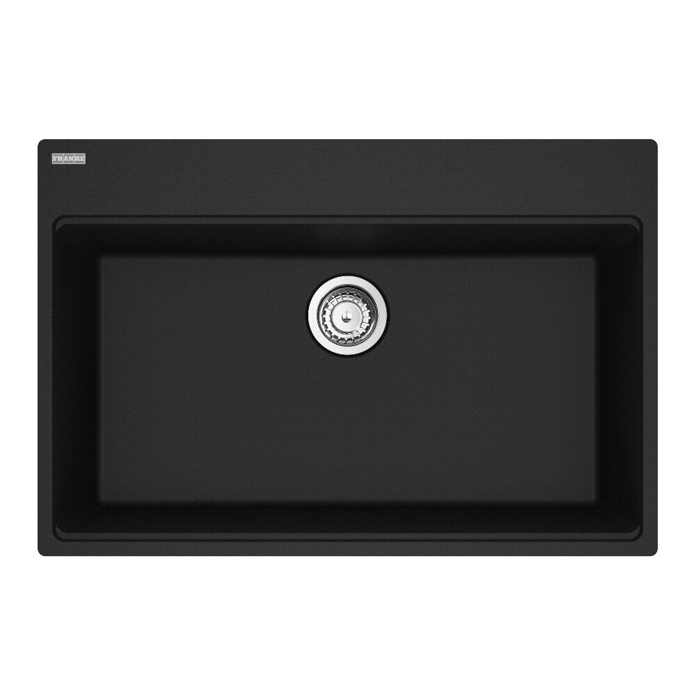Franke Maris Topmount 33-in x 22-in Granite Single Bowl Kitchen Sink in Matte Black Franke Maris Topmount 33-in x 22-in Granite Single Bowl Kitchen Sink in Matte Black