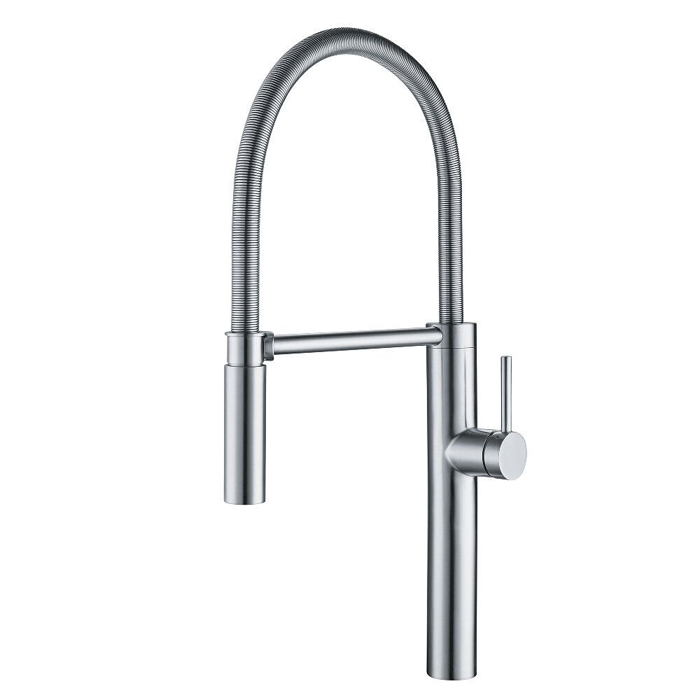 Franke Pescara 16.5-inch Single Handle Semi-Pro Kitchen Faucet with Magnetic Sprayer Dock in Stainless Steel, PES-SP-304 Franke Pescara 16.5-inch Single Handle Semi-Pro Kitchen Faucet with Magnetic Sprayer Dock in Stainless Steel, PES-SP-304