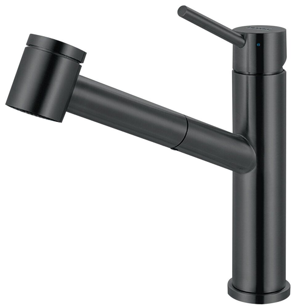 Franke Steel 9-in Single Handle Pull-Out Kitchen Faucet in Industrial Black, STL-PO-IBK Franke Steel 9-in Single Handle Pull-Out Kitchen Faucet in Industrial Black, STL-PO-IBK
