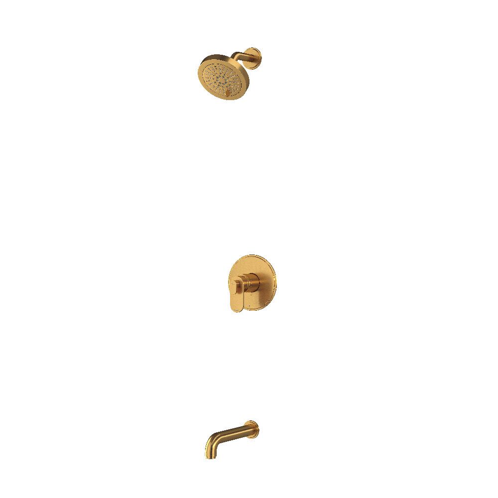 Riobel KIT4744AABG - Type T/P (Thermostatic/Pressure Balance) 1/2" Coaxial 2-Way No Share With Showerhead And Tub Spout Riobel KIT4744AABG - Type T/P (Thermostatic/Pressure Balance) 1/2" Coaxial 2-Way No Share With Showerhead And Tub Spout
