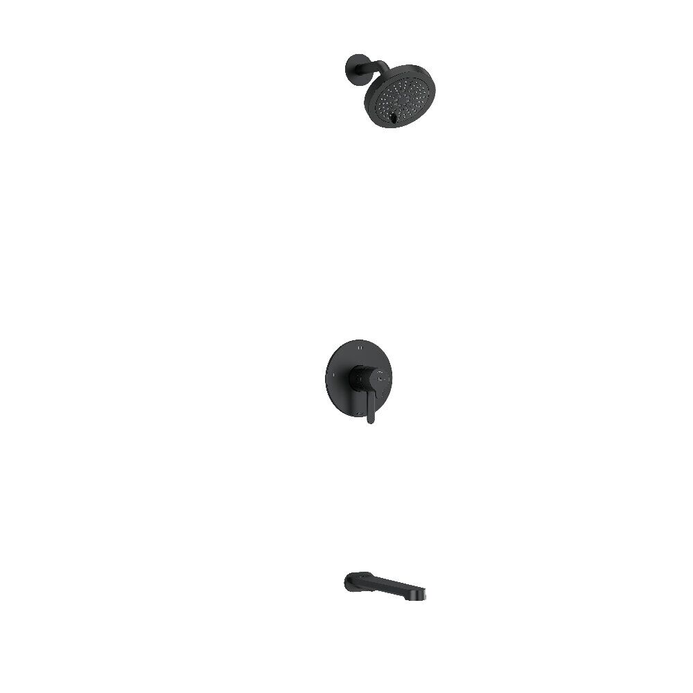 Riobel KIT4744NBBK - Type T/P (Thermostatic/Pressure Balance) 1/2" Coaxial 2-Way No Share With Showerhead And Tub Spout Riobel KIT4744NBBK - Type T/P (Thermostatic/Pressure Balance) 1/2" Coaxial 2-Way No Share With Showerhead And Tub Spout