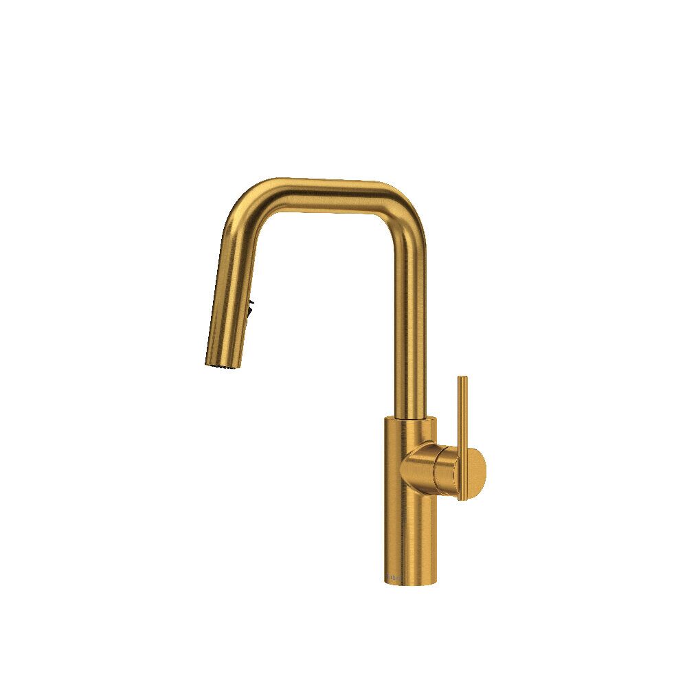 Riobel LTSQ201BG - Lateral™ Pull-Down Kitchen Faucet With U-Spout Riobel LTSQ201BG - Lateral™ Pull-Down Kitchen Faucet With U-Spout