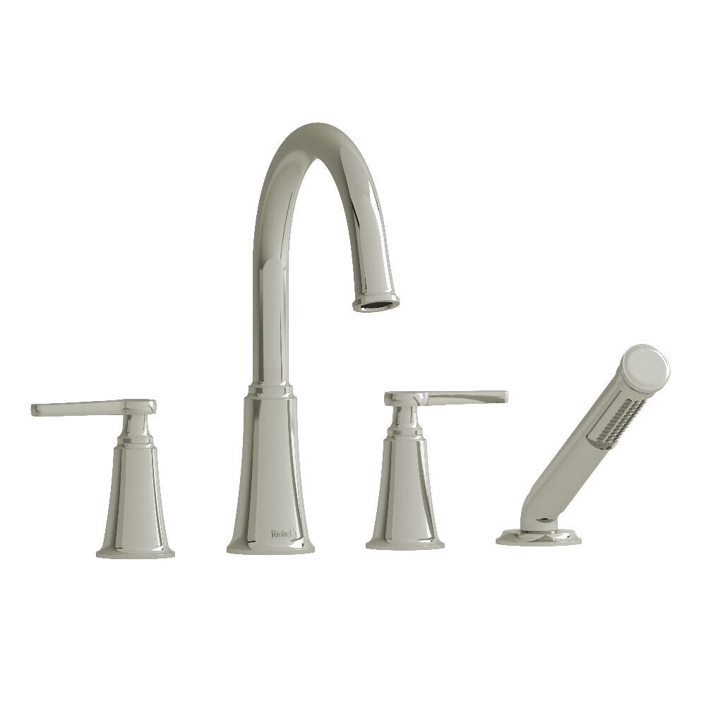Riobel MMRD12JPN - Momenti™ 4-Hole Deck Mount Tub Filler With C-Spout Riobel MMRD12JPN - Momenti™ 4-Hole Deck Mount Tub Filler With C-Spout