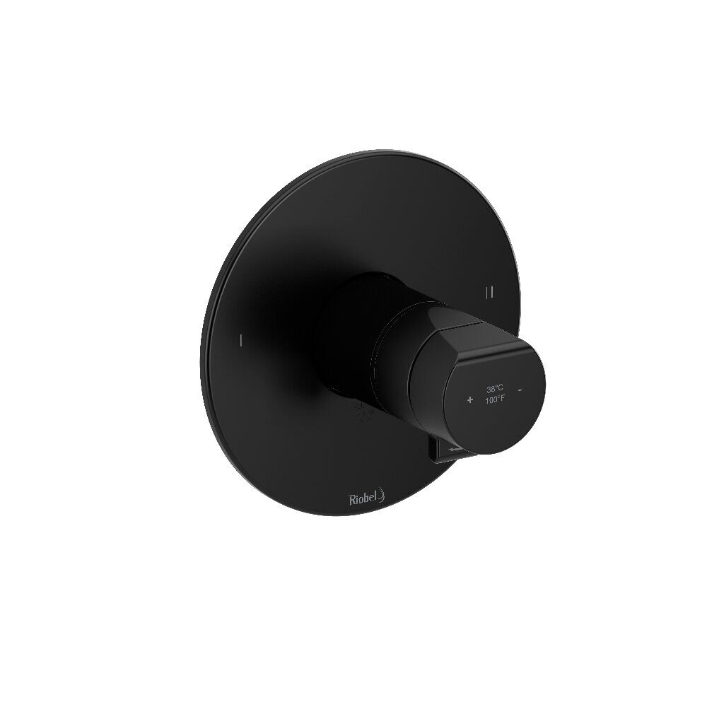 Riobel TPB44BK - Parabola™ 1/2" Therm & Pressure Balance Trim With 2 Functions Riobel TPB44BK - Parabola™ 1/2" Therm & Pressure Balance Trim With 2 Functions