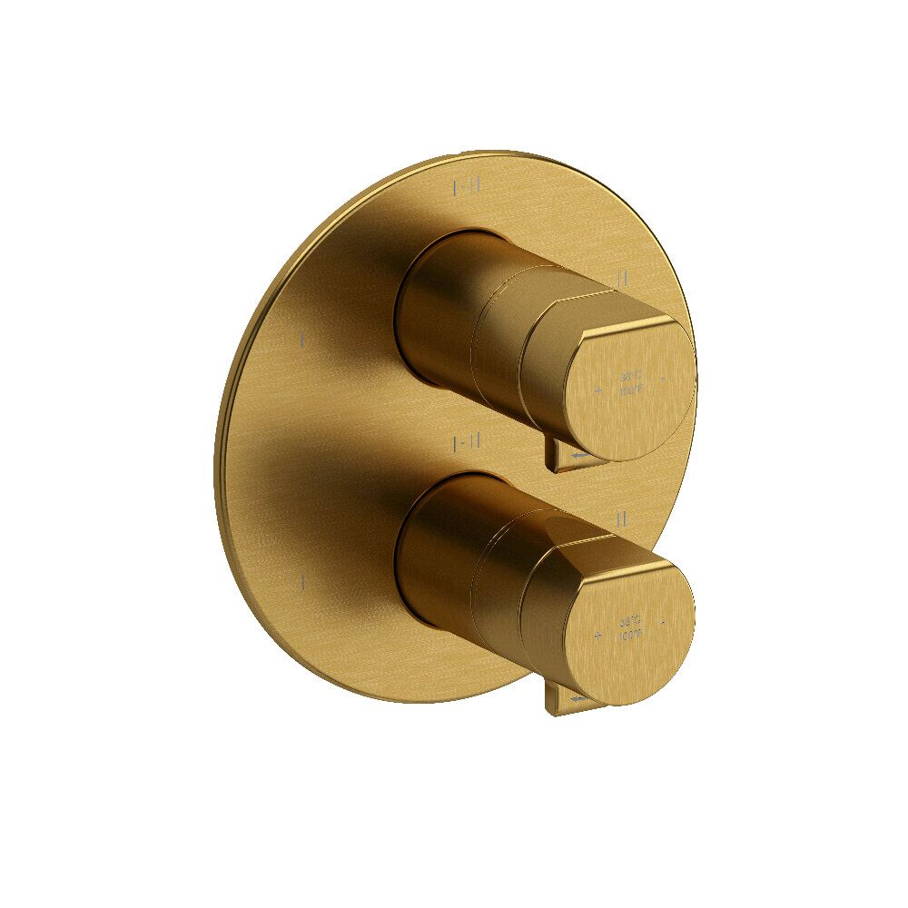 Riobel TPB46BG - Parabola™ 3/4" Therm & Pressure Balance Trim With 6 Functions Riobel TPB46BG - Parabola™ 3/4" Therm & Pressure Balance Trim With 6 Functions