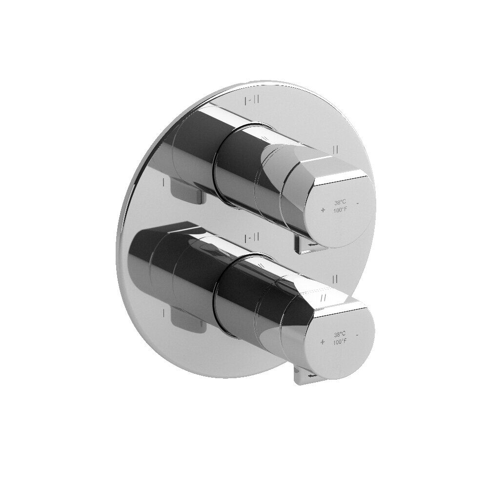 Riobel TPB46C - Parabola™ 3/4" Therm & Pressure Balance Trim With 6 Functions Riobel TPB46C - Parabola™ 3/4" Therm & Pressure Balance Trim With 6 Functions
