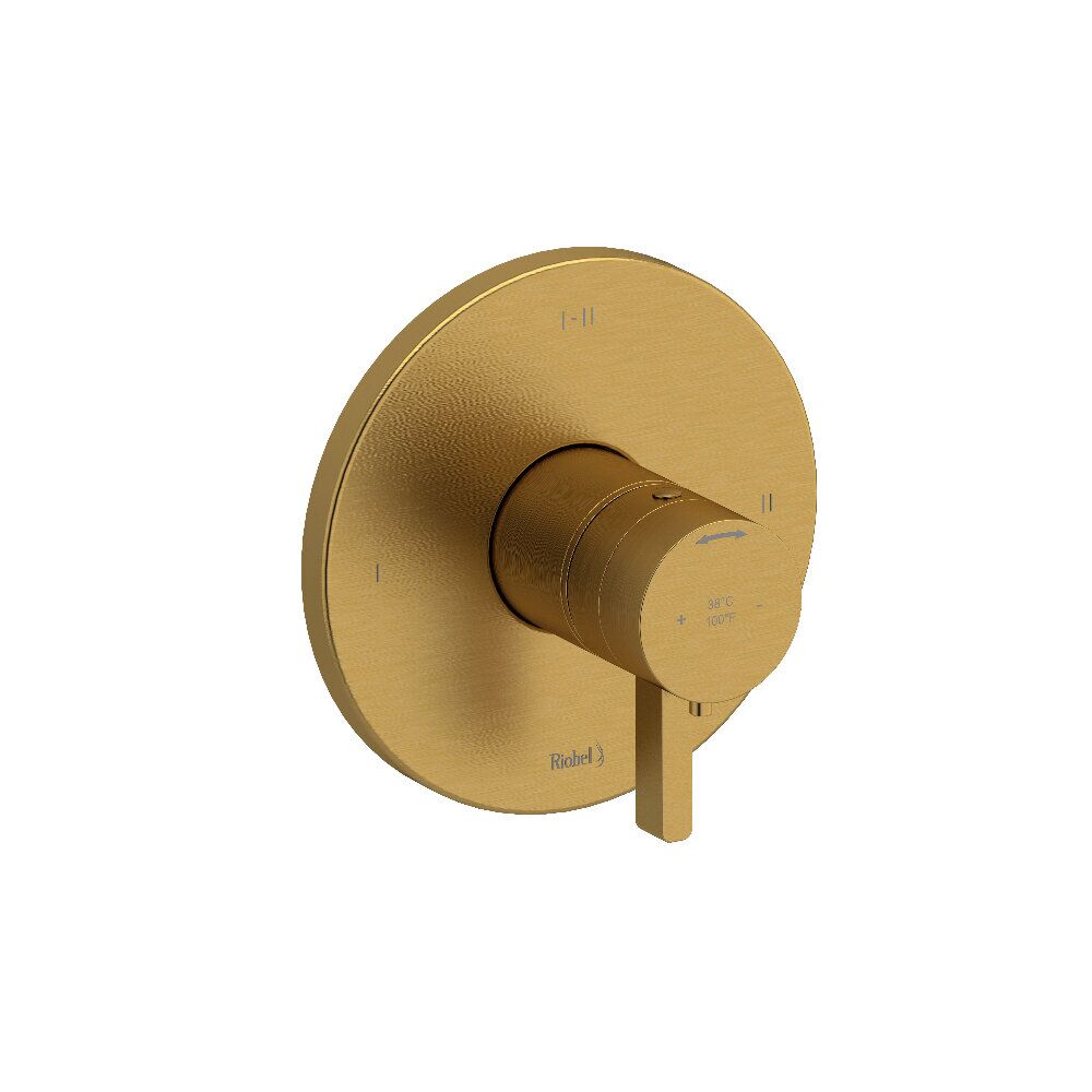 Riobel TPXTM23BG - Paradox™ 1/2" Therm & Pressure Balance Trim With 3 Functions Riobel TPXTM23BG - Paradox™ 1/2" Therm & Pressure Balance Trim With 3 Functions