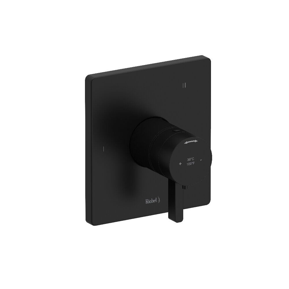 Riobel TPXTQ47BK - Paradox™ 1/2" Therm & Pressure Balance Trim With 3 Functions Riobel TPXTQ47BK - Paradox™ 1/2" Therm & Pressure Balance Trim With 3 Functions