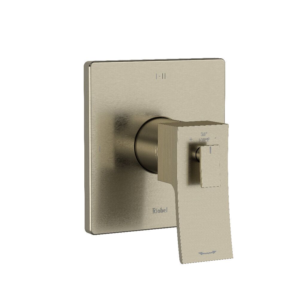 Riobel TZOTQ23BN - Zendo™ 1/2" Therm & Pressure Balance Trim With 3 Functions Riobel TZOTQ23BN - Zendo™ 1/2" Therm & Pressure Balance Trim With 3 Functions