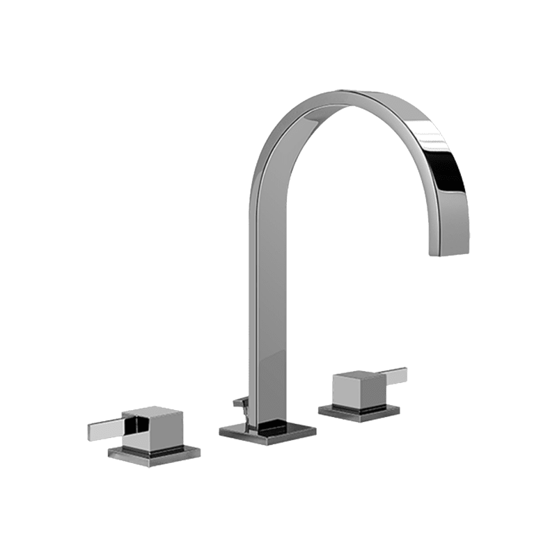 Graff - G-6210-LM39B-PC - Qubic Tre Widespread Lavatory Faucet Graff - G-6210-LM39B-PC - Qubic Tre Widespread Lavatory Faucet