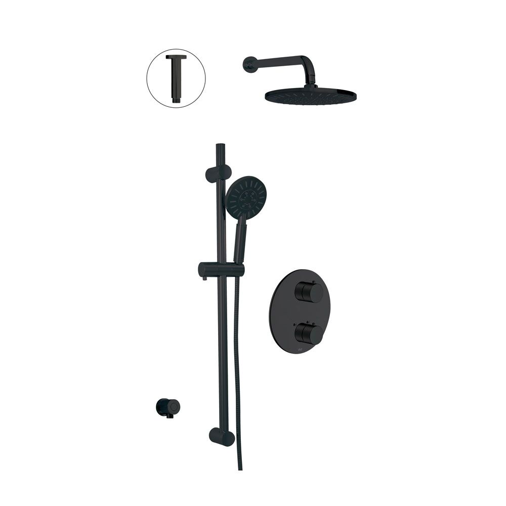 Alt 91482-41 - Circo, Thermostatic Shower System In Electro Black Alt 91482-41 - Circo, Thermostatic Shower System In Electro Black