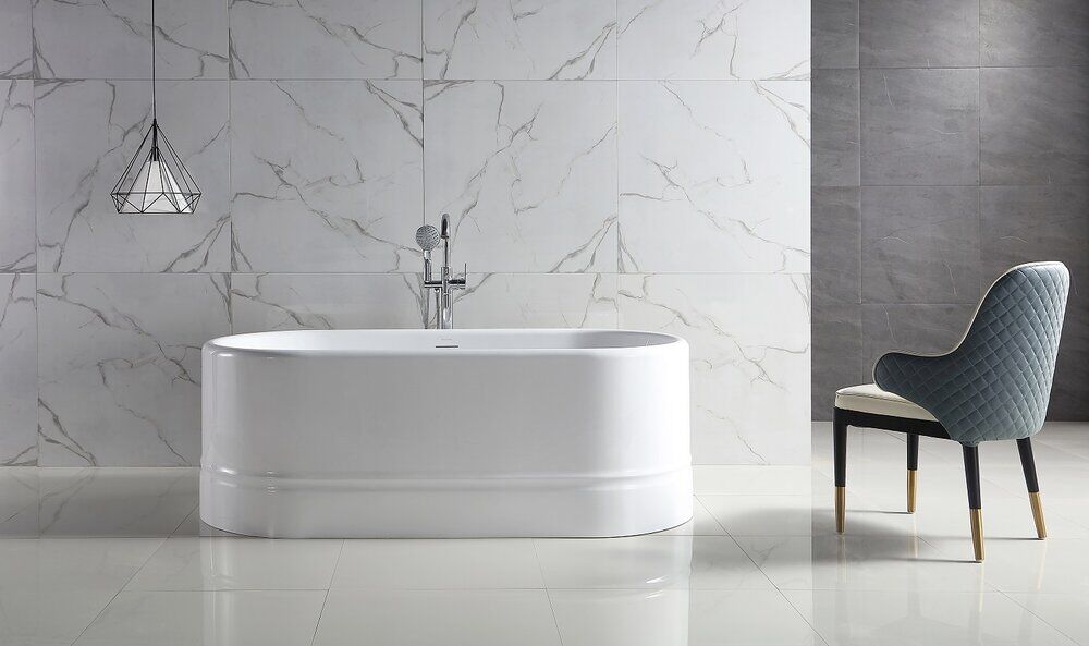 Bagno Italia Diamond 67 Freestanding Bath Tub 67” x 32” x 24” Bagno Italia Diamond 67 Freestanding Bath Tub 67” x 32” x 24”