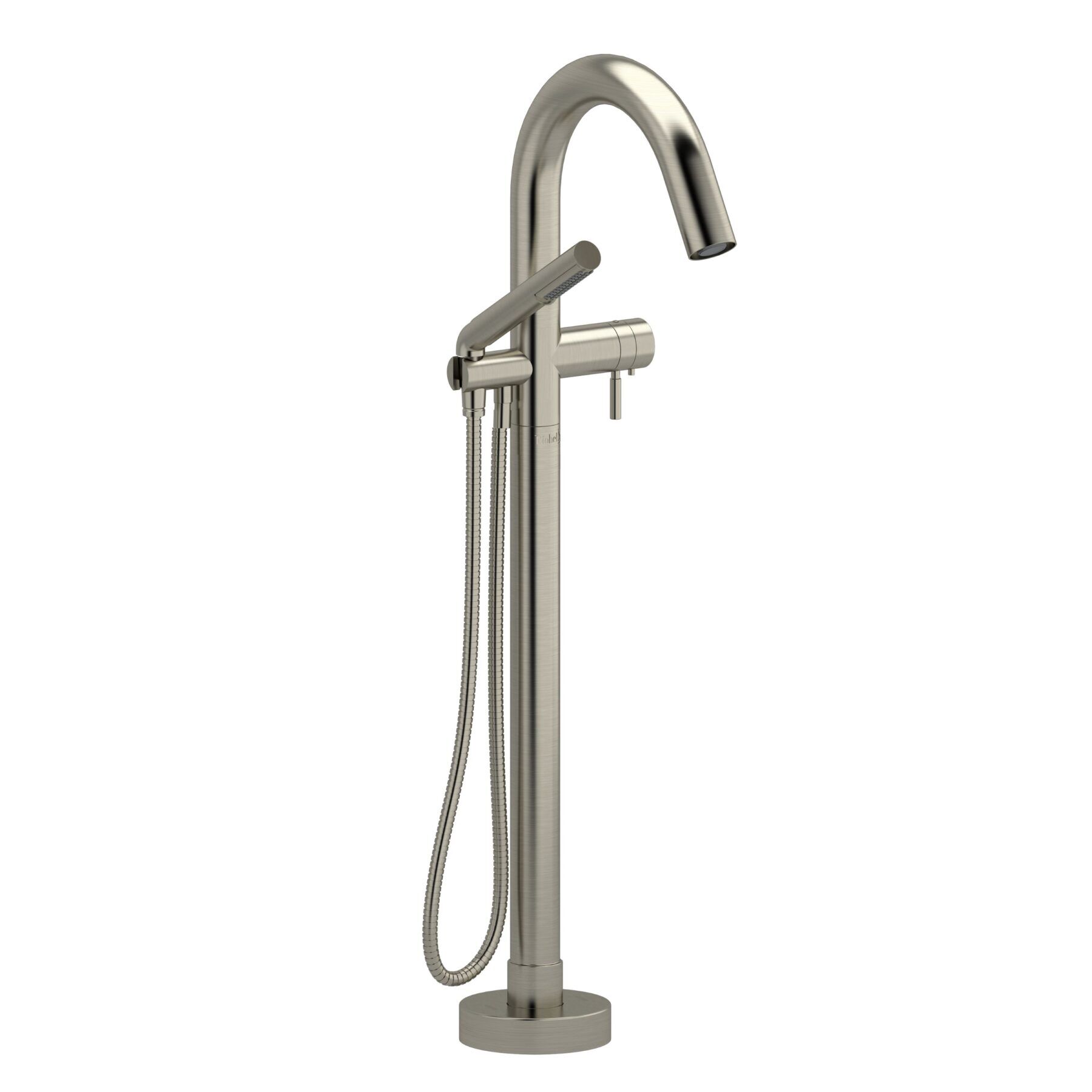 Riobel PA39BN - 2-way Type T floor-mount tub filler with hand shower Riobel PA39BN - 2-way Type T floor-mount tub filler with hand shower