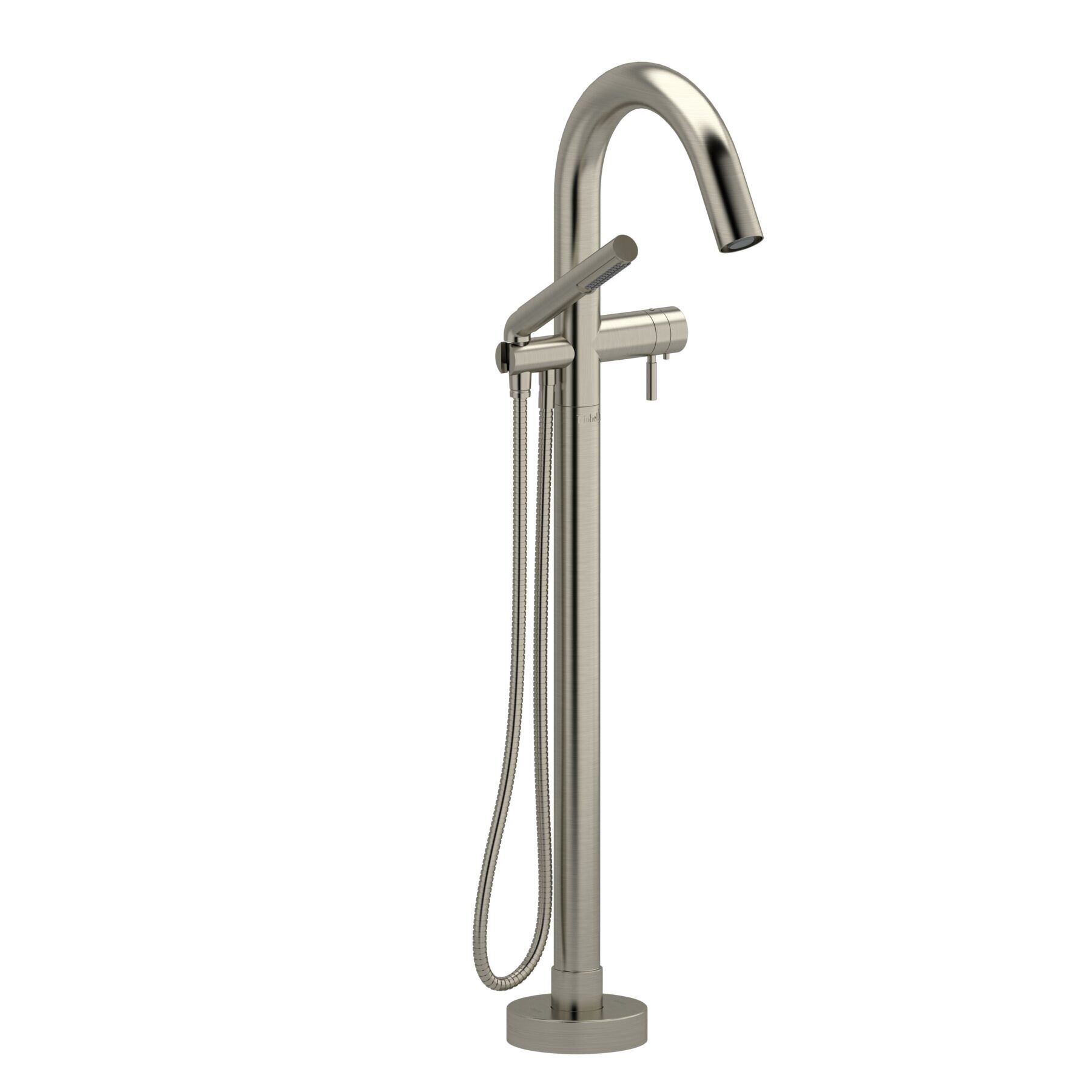 Riobel RU39BN - 2-way Type T floor-mount tub filler with hand shower Riobel RU39BN - 2-way Type T floor-mount tub filler with hand shower