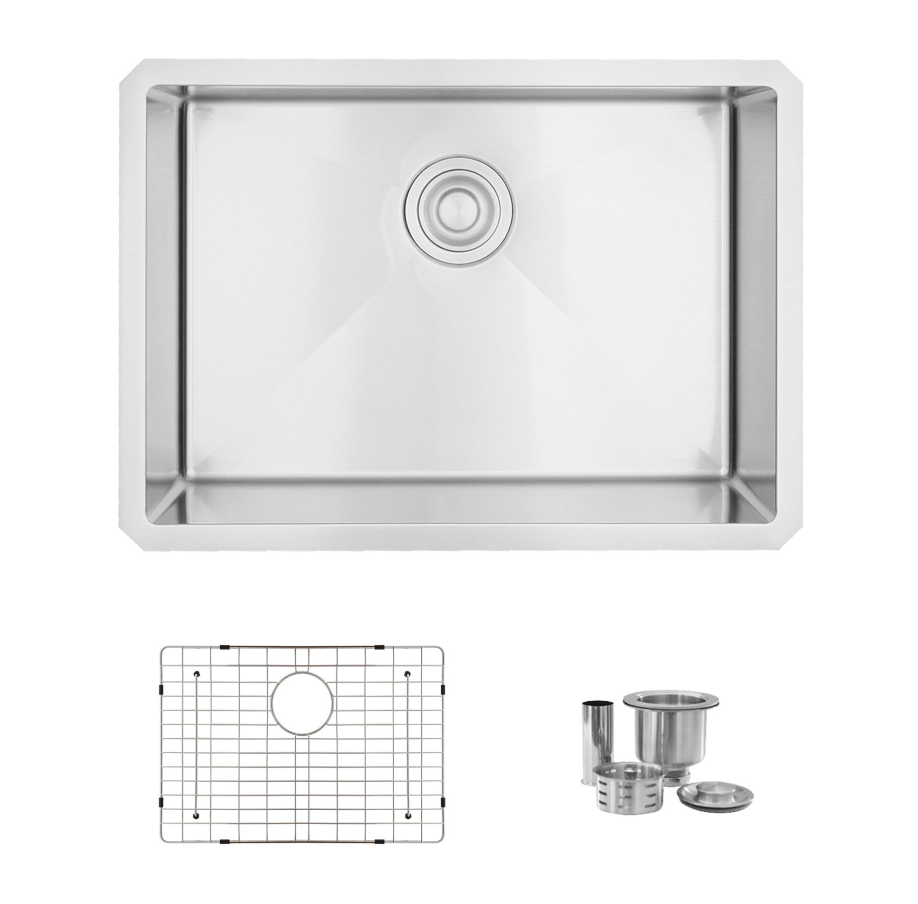 STYLISH - 25 inch Single Bowl Undermount Stainless Steel Kitchen Sink STYLISH - 25 inch Single Bowl Undermount Stainless Steel Kitchen Sink