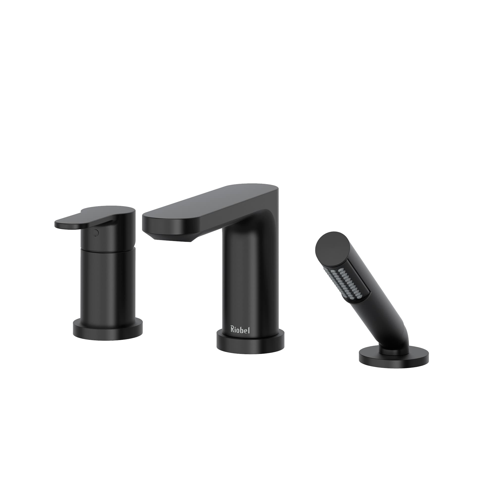 Riobel Pro TIN16BK - Interval™ 3-Hole Deck Mount Tub Filler Trim Riobel Pro TIN16BK - Interval™ 3-Hole Deck Mount Tub Filler Trim