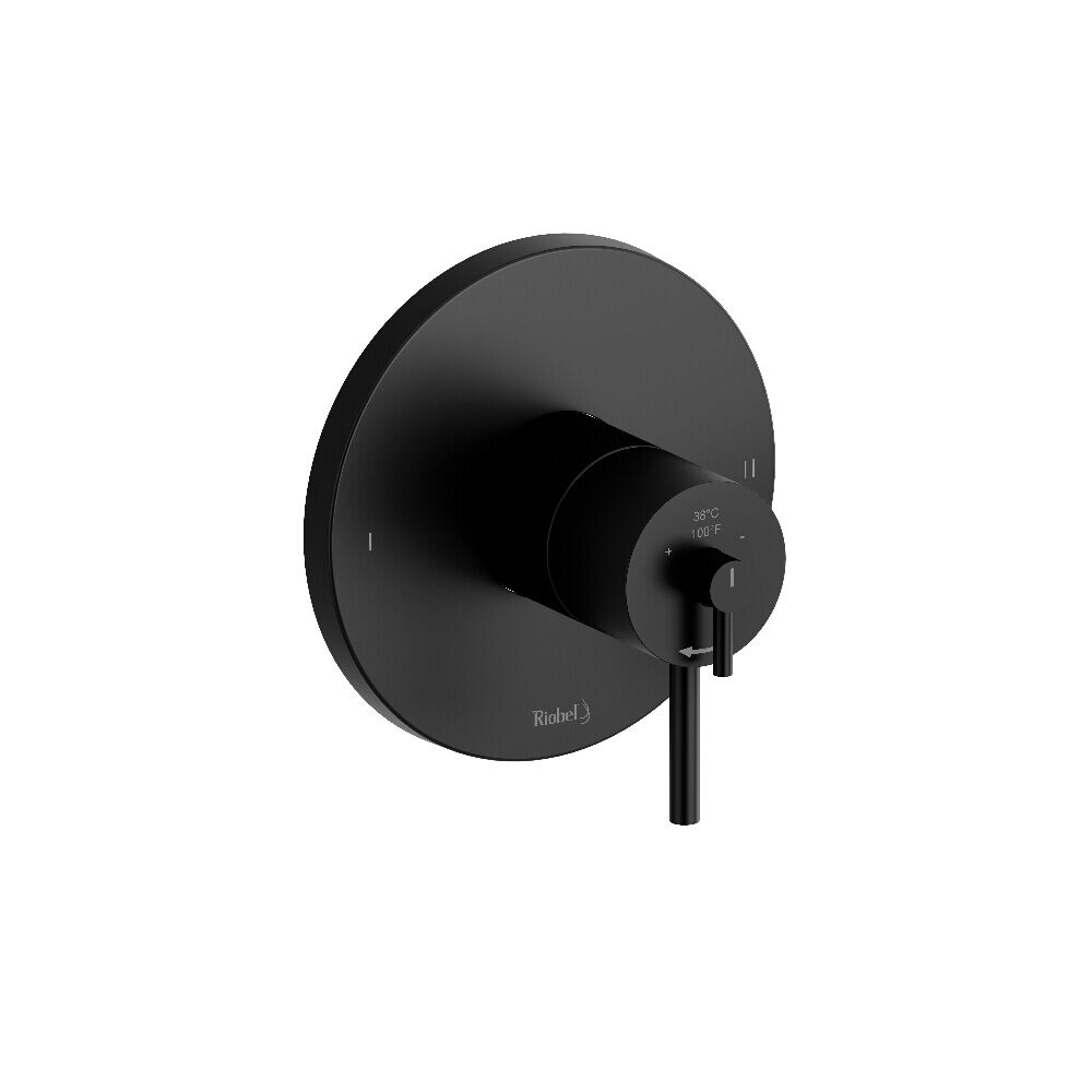 Riobel Pro TCO94BK - 2-way no share Type T/P coaxial valve trim Riobel Pro TCO94BK - 2-way no share Type T/P coaxial valve trim