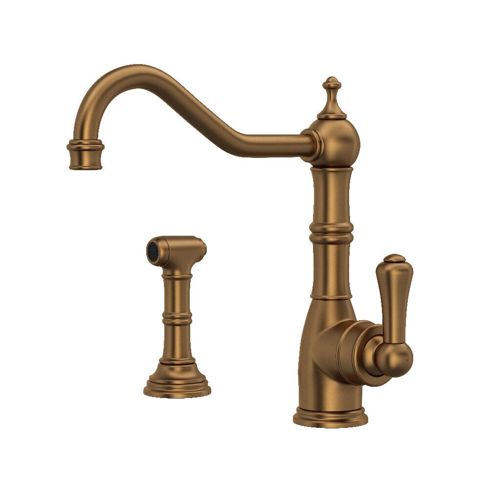 Perrin & Rowe U.4746EB-2 - Edwardian™ Kitchen Faucet With Side Spray Perrin & Rowe U.4746EB-2 - Edwardian™ Kitchen Faucet With Side Spray