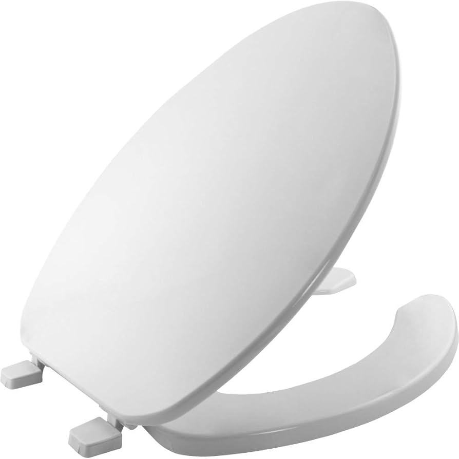 BEMIS - Elongated Toilet Seat Open Front With Cover - White - 175-000