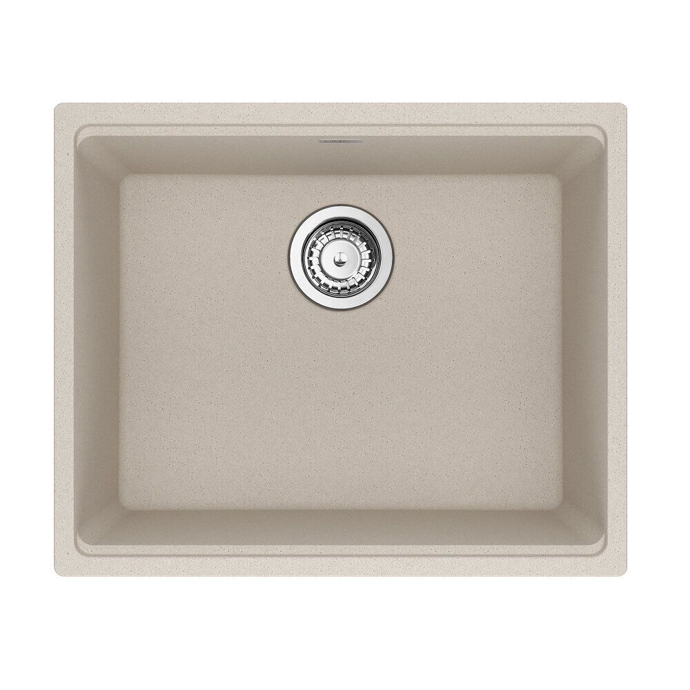 ei.champagne Franke Maris Undermount 21.7-in x 17.8-in Granite Single