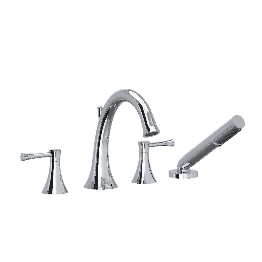 Riobel ED12LC - Edge 4-Hole Deck Mount Tub Filler Riobel ED12LC - Edge 4-Hole Deck Mount Tub Filler